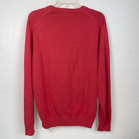 Brooks Brothers Sweater Mens Medium Silk Cotton Blend V-Neck Pullover Soft - Picture 3 of 9